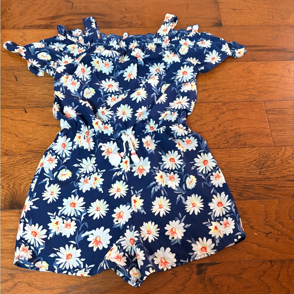 My Michelle Navy Floral Kids Romper